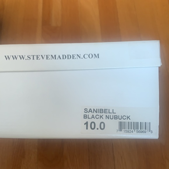 Steve Madden Sanibell Sandal - black nubuck - NIB - Picture 6 of 6